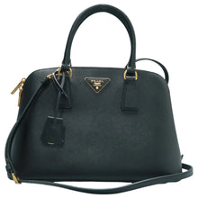 Load image into Gallery viewer, PRADA  Matinee Leather Satchel Bag Black
