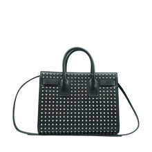 Load image into Gallery viewer, SAINT LAURENT  Sac De Jour Calfskin Studded Nano Shoulder Bag Black
