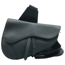 Load image into Gallery viewer, Christian Dior Saddle Leather Crossbody Bag Black
