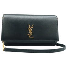 Load image into Gallery viewer, Saint Laurent Phone Holder Smooth Calfskin Monogram Crossbody Bag Black
