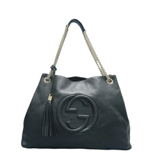 Load image into Gallery viewer, GUCCI Soho Chain Leather Shoulder Bag Black
