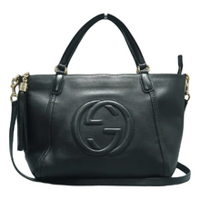 Load image into Gallery viewer, Gucci Soho Leather Satchel Bag Black
