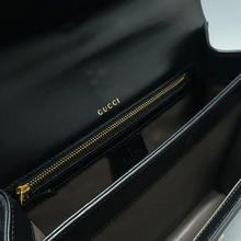 Load image into Gallery viewer, GUCCI Sylvie Leather Satchel Bag Black
