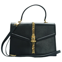 Load image into Gallery viewer, GUCCI Sylvie Leather Satchel Bag Black
