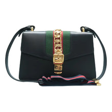 Load image into Gallery viewer, Gucci Sylvie Leather Shoulder Bag Black
