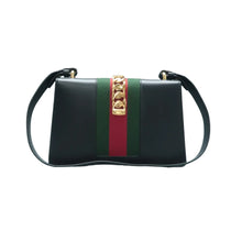 Load image into Gallery viewer, Gucci Sylvie Leather Shoulder Bag Black
