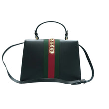 Load image into Gallery viewer, GUCCI Sylvie Leather Satchel Bag Black
