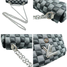 Load image into Gallery viewer, Louis Vuitton Twist Calfskin Damier Shoulder Bag Black White
