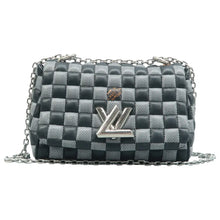 Load image into Gallery viewer, Louis Vuitton Twist Calfskin Damier Shoulder Bag Black White
