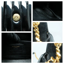Load image into Gallery viewer, Saint Laurent Vicky Patent Matelasse Calfskin Monogram Chain Bag Black
