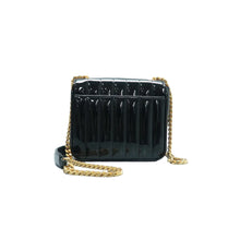 Load image into Gallery viewer, Saint Laurent Vicky Patent Matelasse Calfskin Monogram Chain Bag Black
