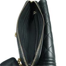 Load image into Gallery viewer, Chanel Wallet On Chain Boy Half Flap Leather Shoulder Bag Black
