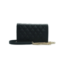 Load image into Gallery viewer, Chanel Wallet On Chain Boy Leather Shoulder Bag Black
