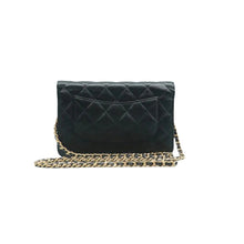 Load image into Gallery viewer, CHANEL Wallet On Chain Leather Shoulder Bag Black
