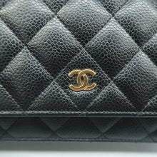 Load image into Gallery viewer, CHANEL Wallet On Chain Leather Shoulder Bag Black
