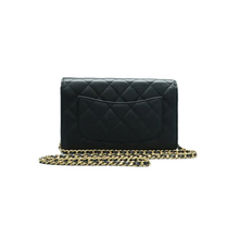 Load image into Gallery viewer, Chanel Wallet On Chain Leather Shoulder Bag Black
