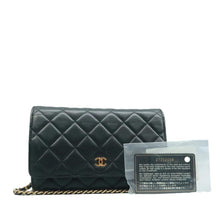 Load image into Gallery viewer, CHANEL WOC Leather Wallet On Chain Shoulder Bag Black
