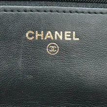 Load image into Gallery viewer, CHANEL WOC Leather Wallet On Chain Shoulder Bag Black
