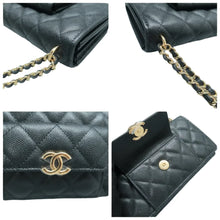 Load image into Gallery viewer, CHANEL Quilted Leather WOC Wallet On Chain Crossbody Bag Black
