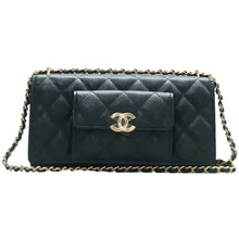 Load image into Gallery viewer, CHANEL Quilted Leather WOC Wallet On Chain Crossbody Bag Black
