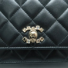 Load image into Gallery viewer, CHANEL Wallet on Chain Quilted Leather Satchel Bag Black
