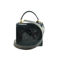 Load image into Gallery viewer, Louis Vuitton Spring street Monogram Patent Leather Satchel Bag Black
