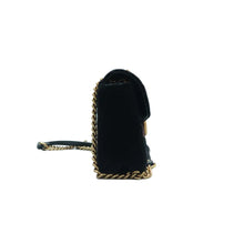 Load image into Gallery viewer, Gucci GG Marmont Velvet Matelasse Crystal Sequin Heart Embroidered Shoulder Bag Black
