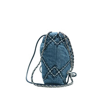 Load image into Gallery viewer, CHANEL 22 Fabric Satchel Bag Blue
