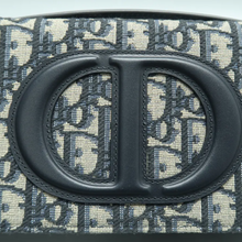 Load image into Gallery viewer, Christian Dior Signature Fabric Satchel Bag Blue
