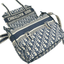 Load image into Gallery viewer, Christian Dior Diorcamp Fabric Shoulder Bag Blue
