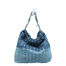 Load image into Gallery viewer, Chanel Chanel 22 Denim Sequin Shoulder Bag Blue
