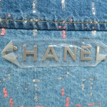 Load image into Gallery viewer, Chanel Chanel 22 Denim Sequin Shoulder Bag Blue
