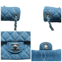 Load image into Gallery viewer, Chanel Square Flap Denim Jeans Shoulder Bag Blue
