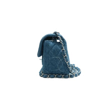 Load image into Gallery viewer, Chanel Square Flap Denim Jeans Shoulder Bag Blue
