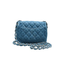 Load image into Gallery viewer, Chanel Square Flap Denim Jeans Shoulder Bag Blue
