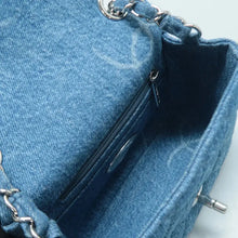 Load image into Gallery viewer, Chanel Square Flap Denim Jeans Shoulder Bag Blue
