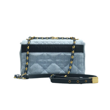 Load image into Gallery viewer, Christian Dior Dior Caro Denim - Jeans Shoulder Bag Blue
