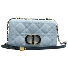 Load image into Gallery viewer, Christian Dior Dior Caro Denim - Jeans Shoulder Bag Blue
