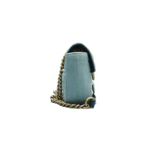 Load image into Gallery viewer, Gucci GG Marmont Denim Matelasse Pearl Studded Small Shoulder Bag Blue
