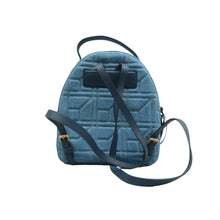 Load image into Gallery viewer, Gucci Dome Kura Denim Matelasse Cubic Pearl Studded GG Marmont Backpack Blue
