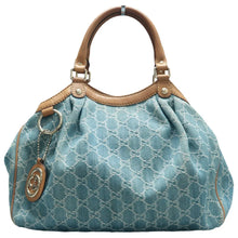 Load image into Gallery viewer, GUCCI Sukey Denim Jeans Tote Bag Blue
