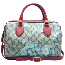 Load image into Gallery viewer, GUCCI Boston Canvas Satchel Bag Blue
