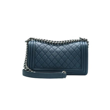 Load image into Gallery viewer, CHANEL Boy Leather Crossbody Bag Blue
