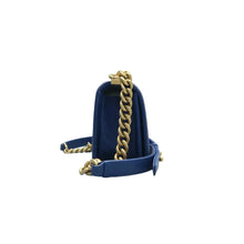 Load image into Gallery viewer, CHANEL Boy Leather Shoulder Bag Blue
