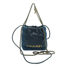 Load image into Gallery viewer, Chanel Chanel 22 Leather Satchel Bag Blue
