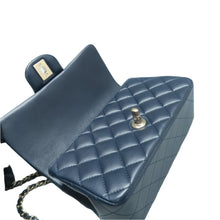 Load image into Gallery viewer, Chanel Rectangular Flap Lambskin Quilted Mini Top Handle Shoulder Bag Navy Blue
