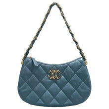 Load image into Gallery viewer, Chanel Chanel 19 Aged Calfskin Quilted Hobo Bag Blue
