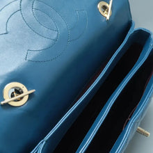 Load image into Gallery viewer, CHANEL Trendy Leather Satchel Bag Blue
