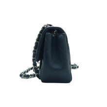 Load image into Gallery viewer, CHANEL Classic Flap Quilted Leather Shoulder Bag Blue
