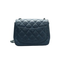 Load image into Gallery viewer, CHANEL Classic Flap Quilted Leather Shoulder Bag Blue
